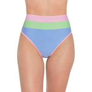 Salt + Cove Juniors High Waist Colorblock Swim Bottom Womens S Blue Separates...